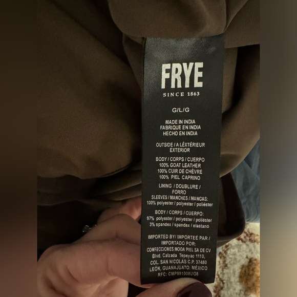 Frye Suede Leather Jacket, size L - Picture 3 of 3